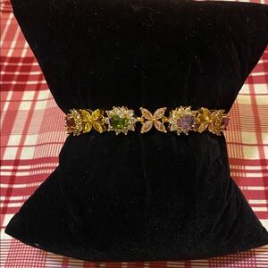 Elegant Gold Filled Multicolor Gemstone Bracelet